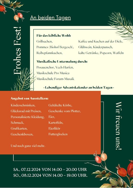 Programm Winterweihnachtsmarkt